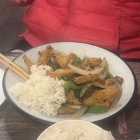 Thai basil after we added the rice    at Tom Yum Koong in Medford