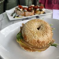 Breakfast bagel  at Coco Bistro & Bar in Chapel Hill