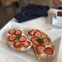Strawberry cheesecake toast  at Coco Bistro & Bar in Chapel Hill