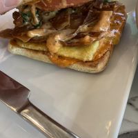 Smoky chipotle bacon & egg sandwich   at Coco Bistro & Bar in Chapel Hill