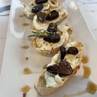 Whipped feta and fig crostini (very good)  at Coco Bistro & Bar in Chapel Hill