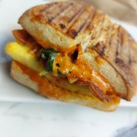 Chipotle bacon and egg sandwich at Coco Bistro & Bar in Chapel Hill