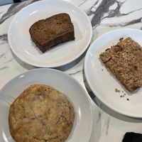 Banana bread, pumpkin bar, strawberry cookie #Veganuary at Coco Bistro & Bar in Chapel Hill