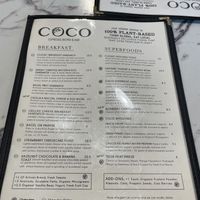 Breakfast menu #Veganuary at Coco Bistro & Bar in Chapel Hill