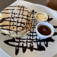 Pancakes with chocolate chips  at Coco Bistro & Bar in Chapel Hill