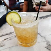 Spicy Verde Margarita, so good! at Coco Bistro & Bar in Chapel Hill