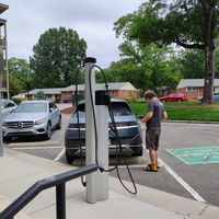 Free EV charging while you eat is a lovely perk! at Coco Bistro & Bar in Chapel Hill