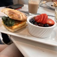 Chipotle bacon and eggs sandwich   at Coco Bistro & Bar in Chapel Hill
