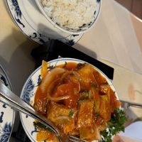 Tofu mit Lauch, Zwiebeln und Tomaten  at Saigon in Villingen-schwenningen
