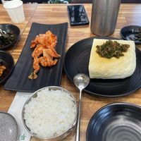 Vegan meal, except kimchi  at Duri Doomby - 두리둠비 in Jeju