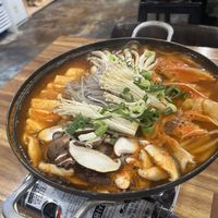 Tofu kimchi hotpot  at Duri Doomby - 두리둠비 in Jeju