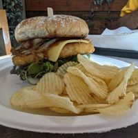 Charleston Chikin sandwich at The Loopy Leaf in Charleston