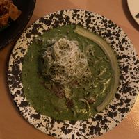 My friends ordered the basil pesto pasta ~ it is non vegetarian   at Mu - 무 in Seoul