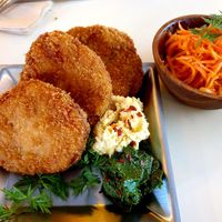 decent meal.  fried tomato and carrot rapees at Mu - 무 in Seoul