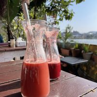 Fresh juices  at Vegan Way in Pokhara