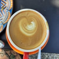 Soya latte at Vegan Way in Pokhara