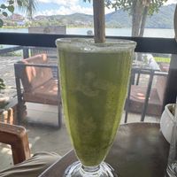 Lemon mint frappe with a view  at Vegan Way in Pokhara