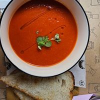 Tomato potage at Kafeterija Batutova in Belgrade