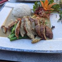 Vegane Ente mit Erdnuss-Kokos-Soße at My Hao in Nuremberg