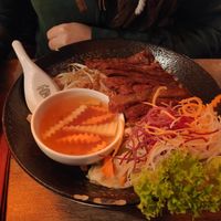 Rice noodles with "pork" at My Hao in Nuremberg