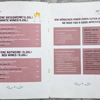 Menu page at My Hao at My Hao in Nuremberg