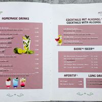 Menu page at My Hao at My Hao in Nuremberg