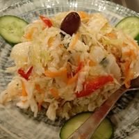 Cabbage carrot mix salad ("politiki" in Greek) at The Rouga in Thessaloniki