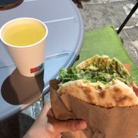 Soy crumbles and a lemonade  at Magic Kitchen in Athens