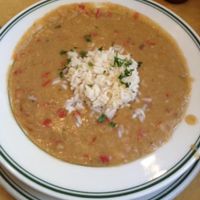 White beans and rice at Gumbo Shop in New Orleans