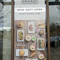 Entrance with images of their food at RawASF in Fremont