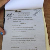 Menu at 20 Grams in Copenhagen