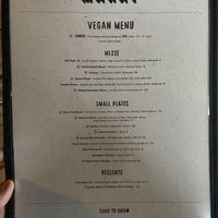 Vegan menu at Maray - Dockside in Liverpool