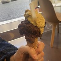 Salted caramel and raw chocolate - highly recommend!   at Grezzo Raw Chocolate in Rome