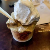 Pistachio gelato with vegan panacotta at Grezzo Raw Chocolate in Rome