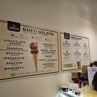 Vegan ice cream board at Grezzo Raw Chocolate in Rome