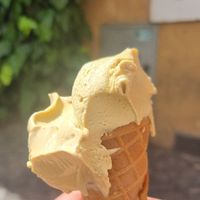 Delicious salted caramel gelato (all vegan!) at Grezzo Raw Chocolate in Rome