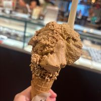 Gianduia and pistachio   at Grezzo Raw Chocolate in Rome