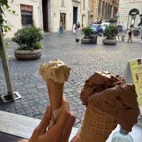 Salted caramel (back) and chocolate hazelnut   at Grezzo Raw Chocolate in Rome