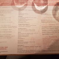 Menu at Popocatepetl in Rotterdam