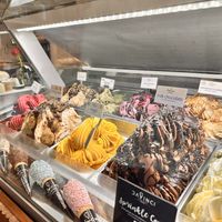 Other options - red fruit and mango   at DaVinci Gelato in Mykonos