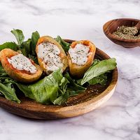 Vegan loaded skins at Veginn in Cairo