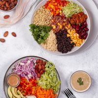 Mix bowls at Veginn in Cairo