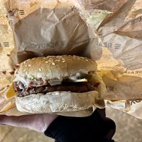 Vegan bacon double cheeseburger 🍔   at Ready Burger in North West London