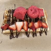 With ice cream  at Waf-Waf - Palladium in Prague