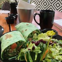 Falafel spinach wrap amazing!!!!!! I’m truly shocked, the costumer service is amazing and so is the food highly recommended  #Veganuary at Verde es Vida  in Tecate