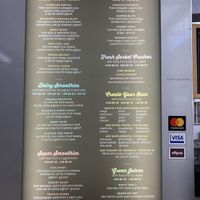 Menu at Juice Bar in Ipswich
