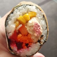 Smoked tofu sushi burrito 🌱💚 at Little Bento Box in Worcester