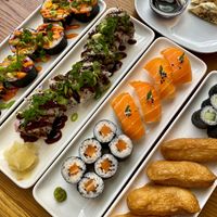 deluxe platter  at Little Bento Box in Worcester