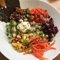 No duck rice bowl  at Little Bento Box in Worcester