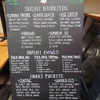 Menu outside at Little Bento Box in Worcester
